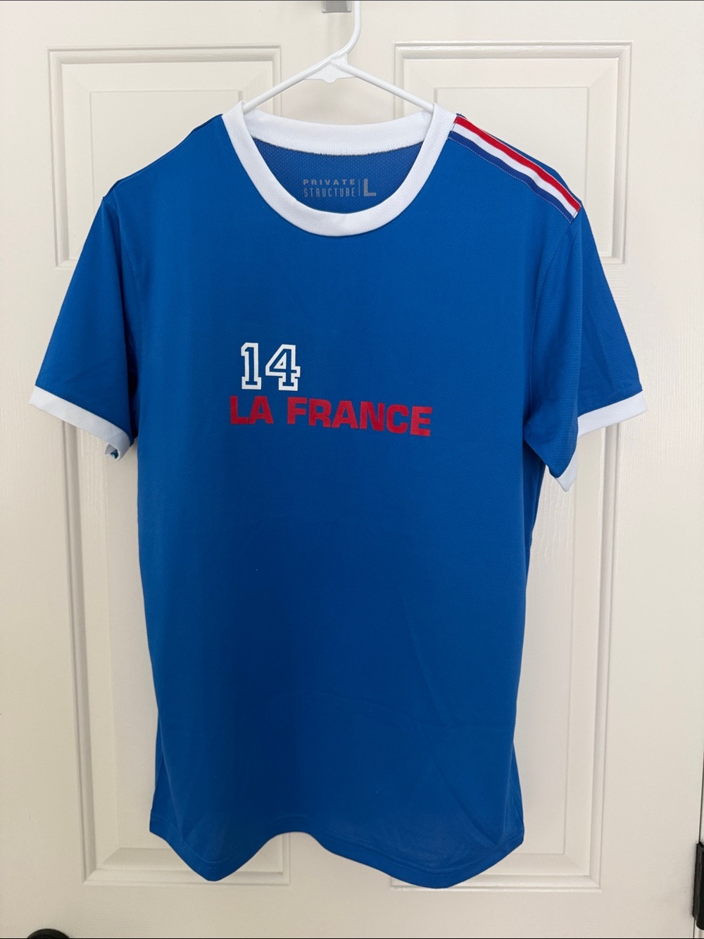 Blue 'La France' Athletic Jersey Tee